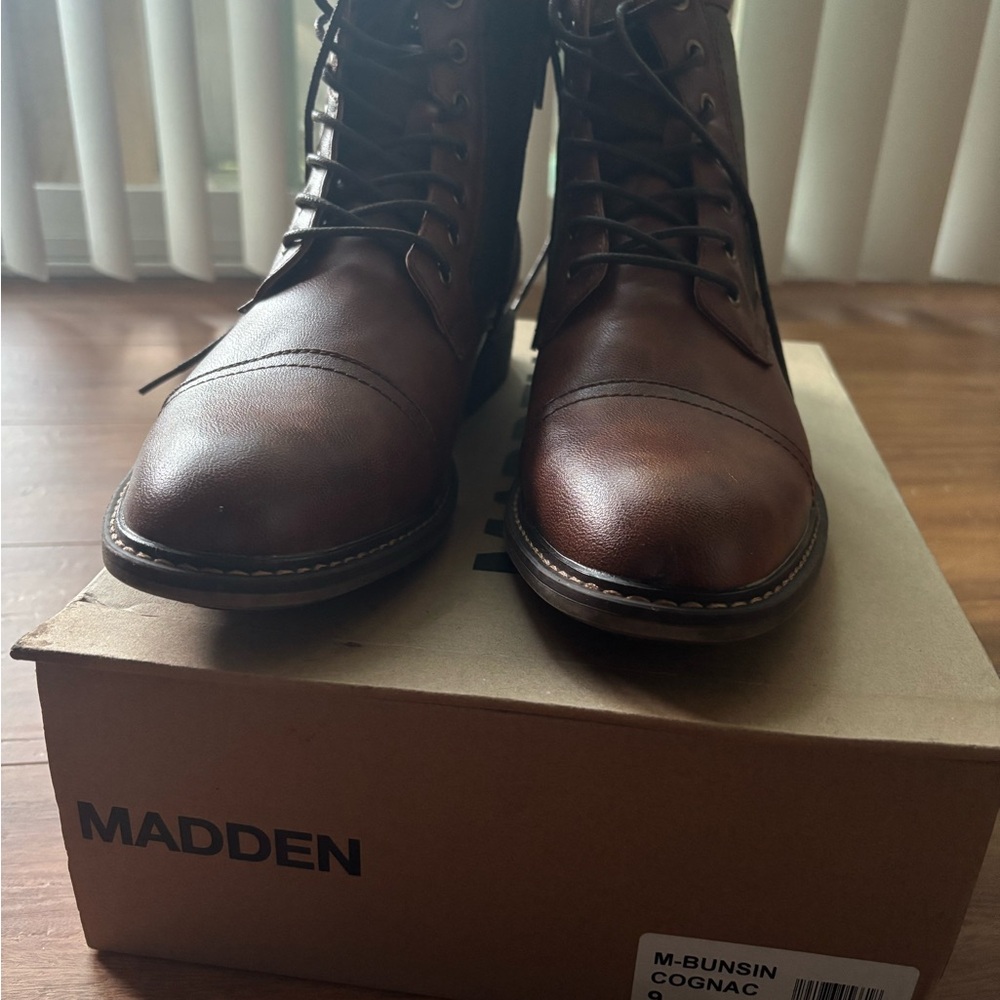 Steve Madden Brown Combat Boots